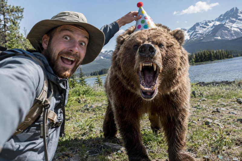 A Clueless Tourist Taking A Selfie