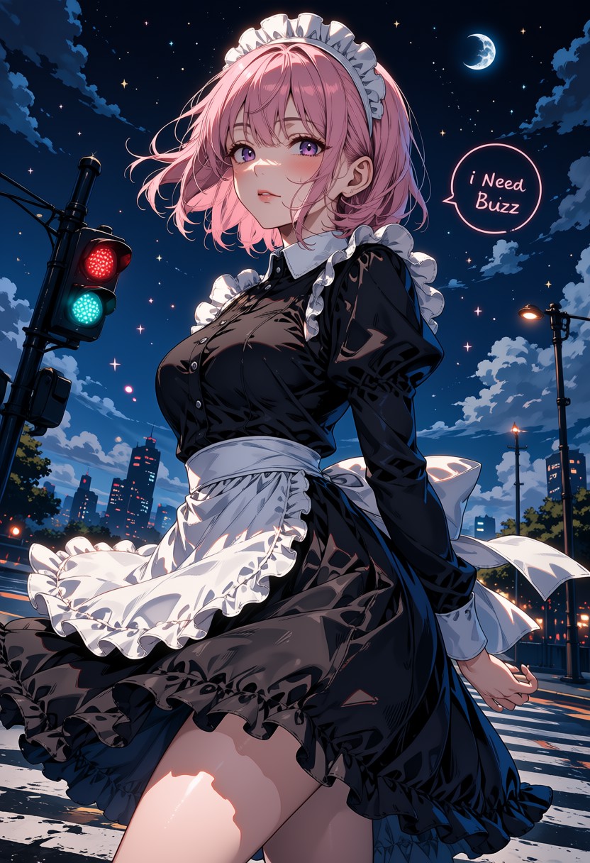 anime maid cinematic crosswalk art