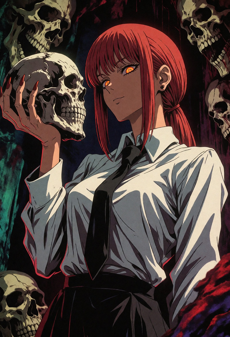 A Confident Woman With Crimson Hair