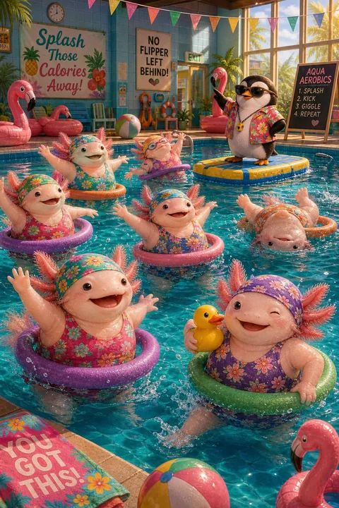 Adorable Aquatic Fitness Class