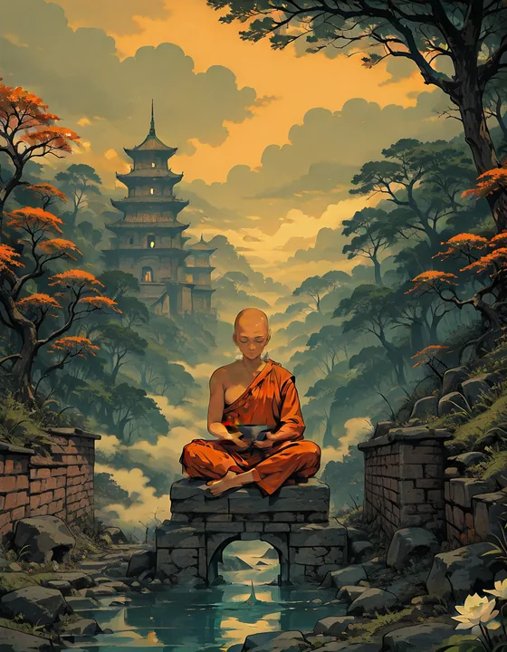 Vintage Shaolin Portrait