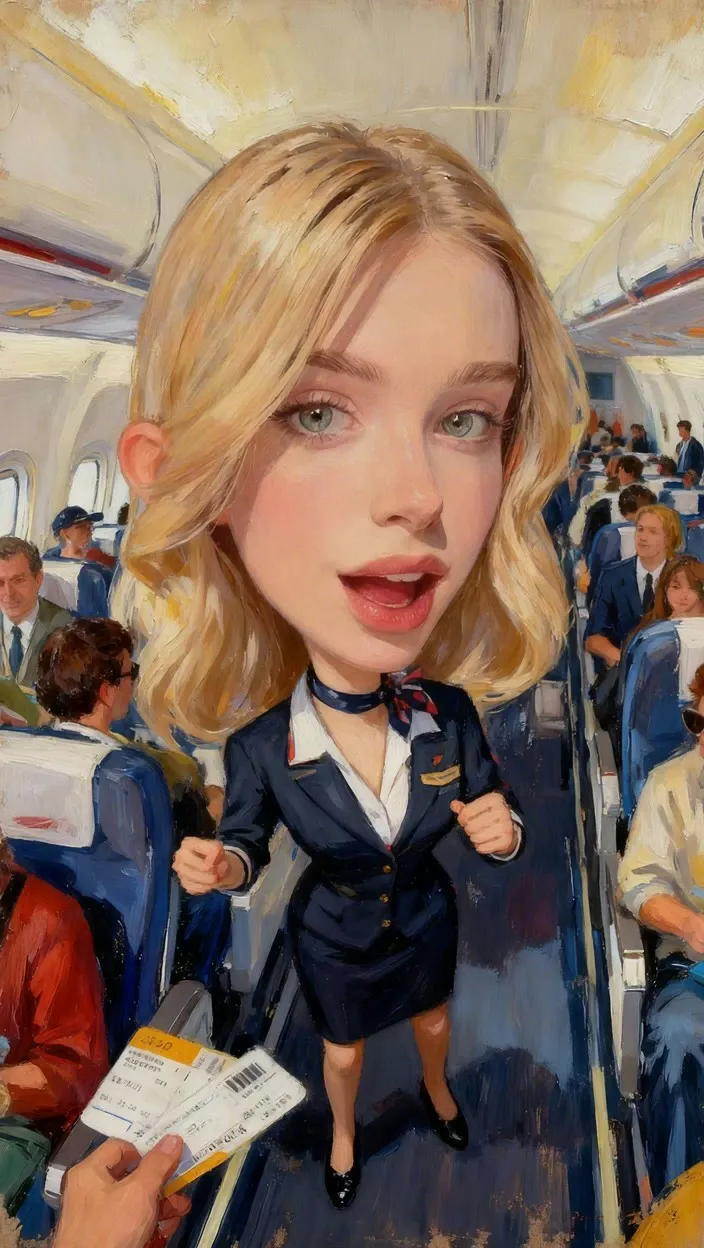 Chibi Flight Attendant