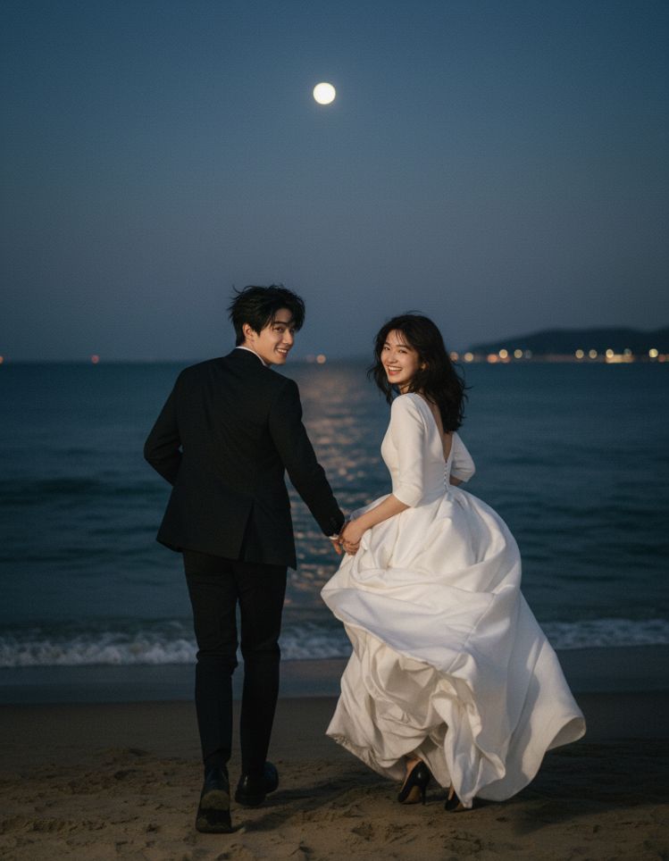 Seaside Wedding Night Run